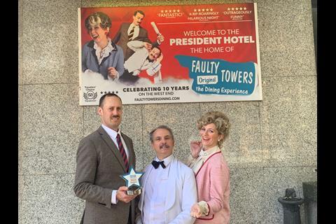 The Faulty Towers Dining Experience won the Best Group Dining Experience Award